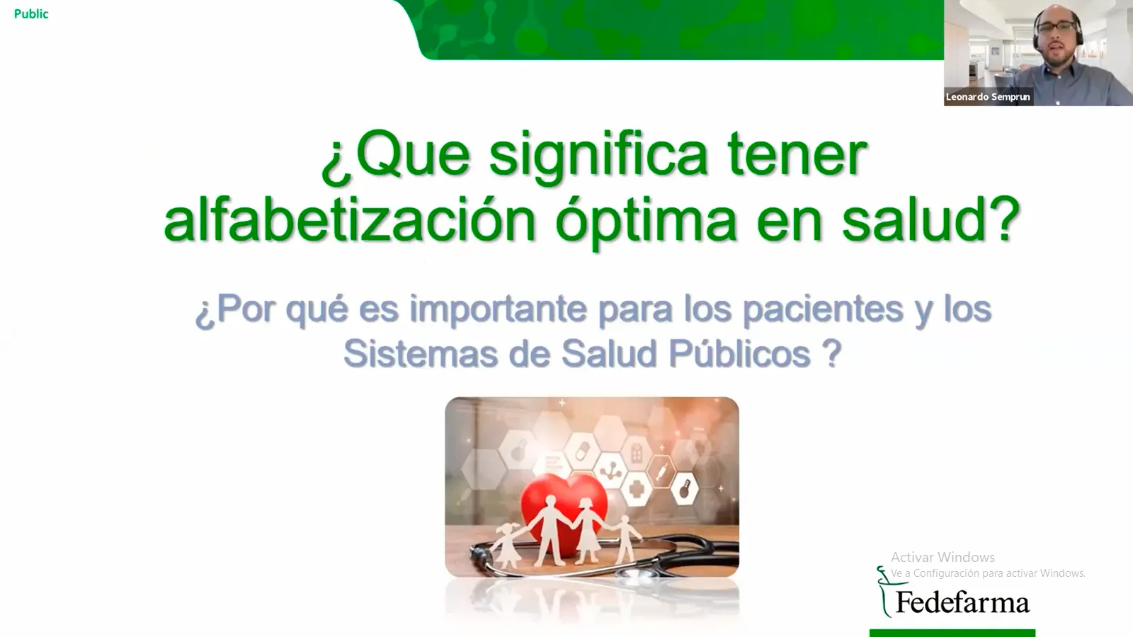 inar FEDEFARMA ¿Qué significa tener alfabetización óptima en salud